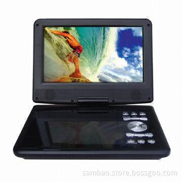 Portable DVD Player, 9-inch with USB/SD Slots, TV/FM Radio/Games Function/RMVB